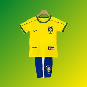 Retro Brazil Kids football jersey World Cup 1998 Home | AZKitLocker