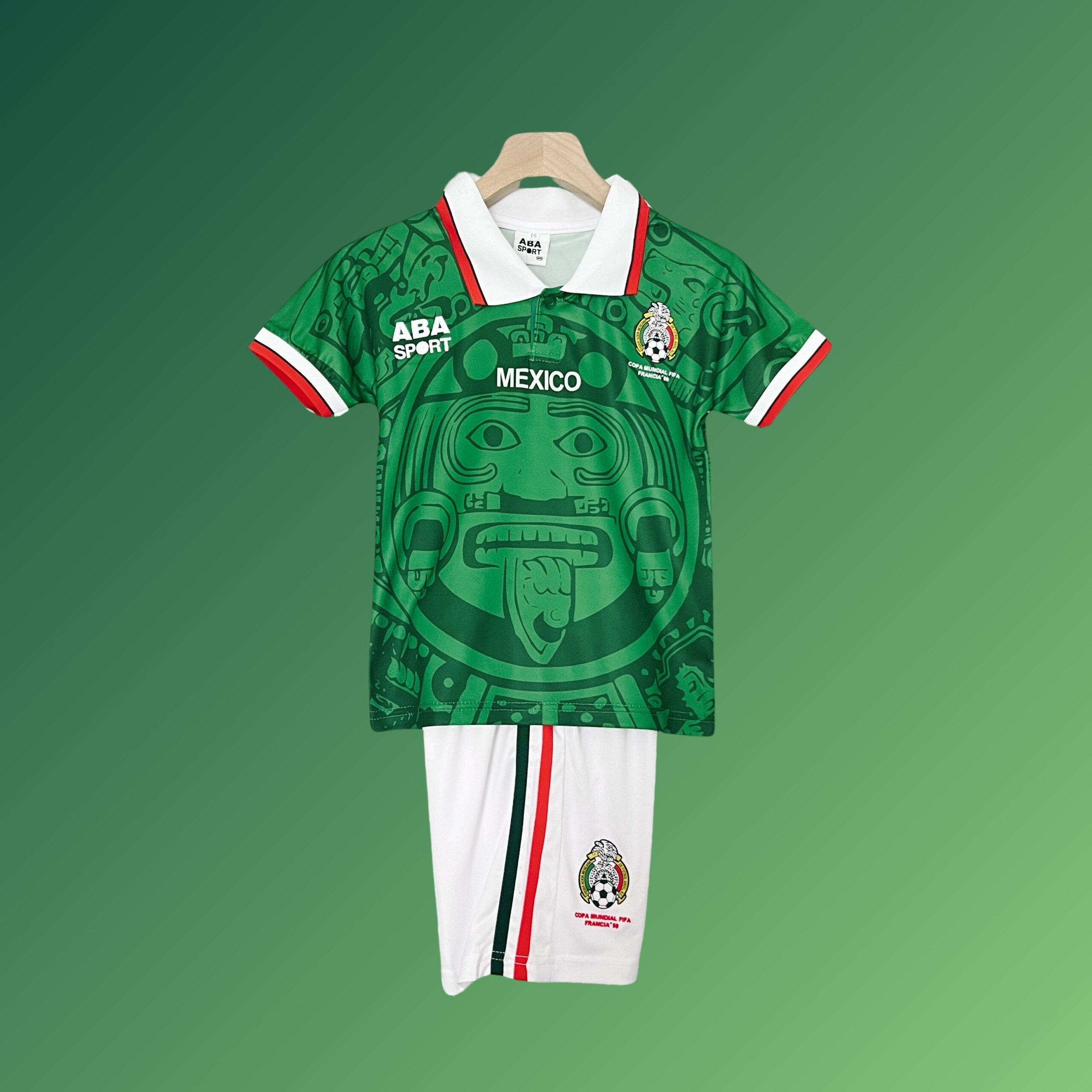 Retro Mexico Kids football jersey World Cup 1998 Home | AZKitLocker