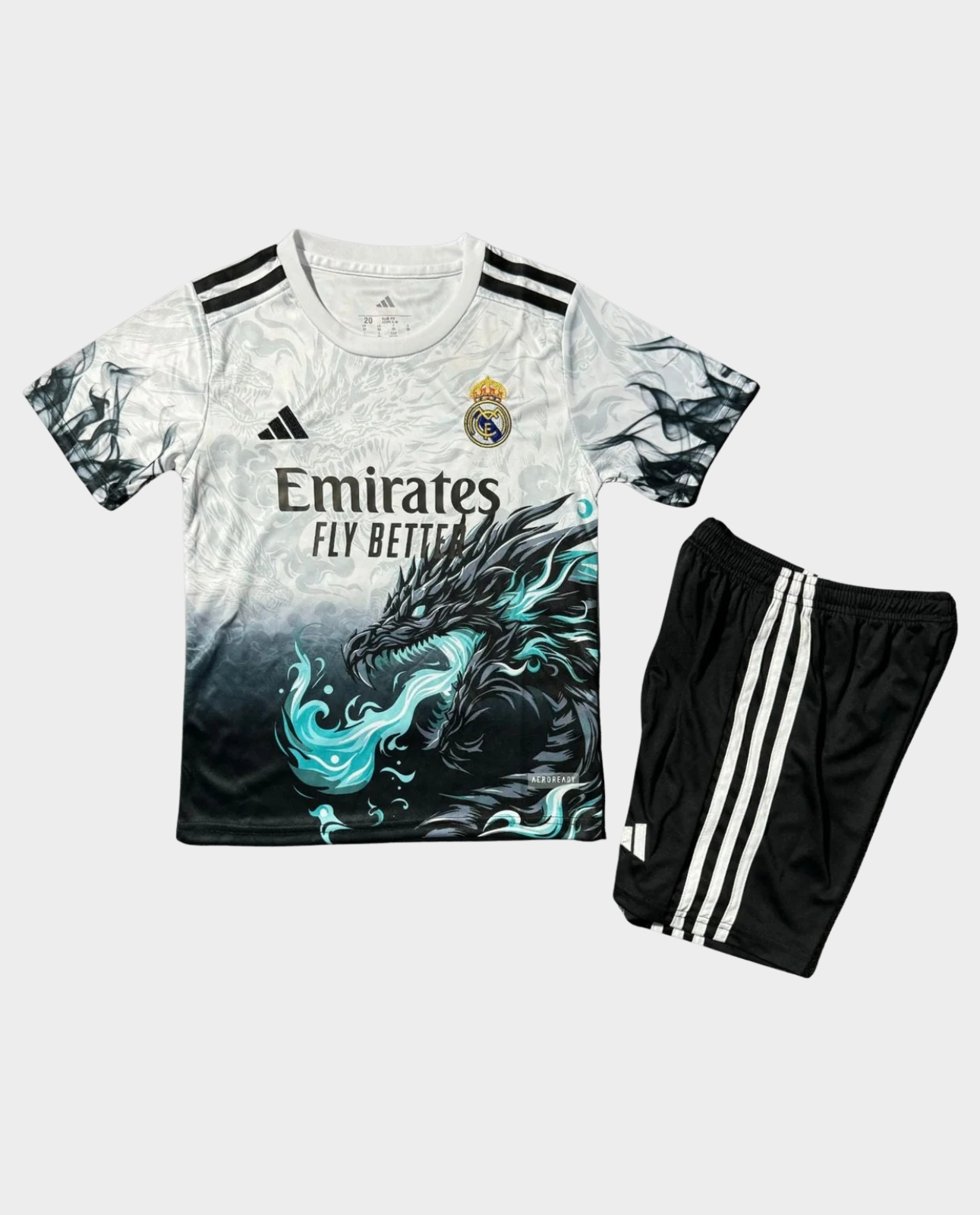Kids Real Madrid Emerald Flame football jersey 2025-26 | AZKitLocker