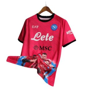 23-24 Napoli Face Game Lozano Red football jersey - Fan version | AZKitLocker